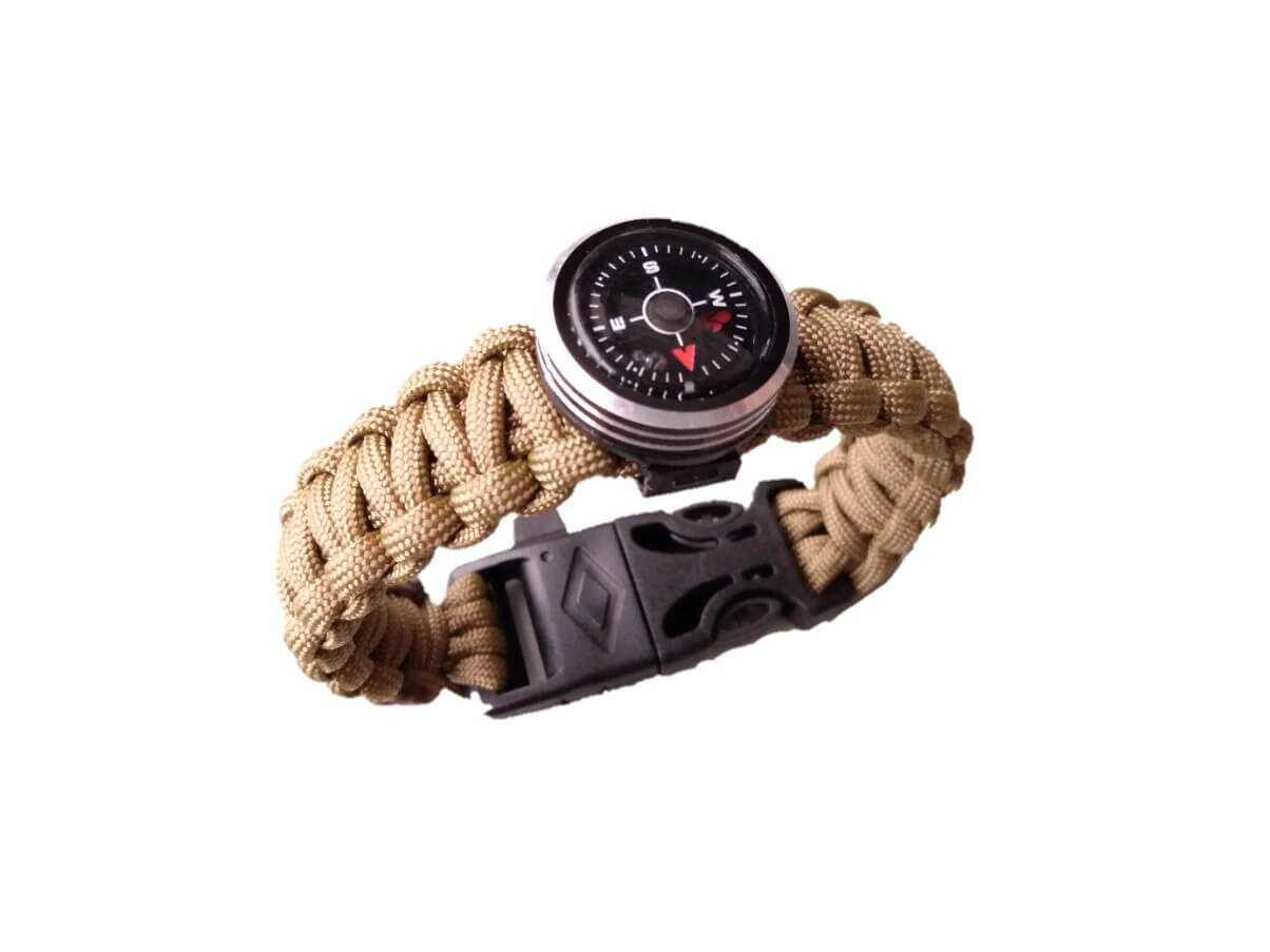 Paracord Survival Bracelet - Small, Coyote Brown image