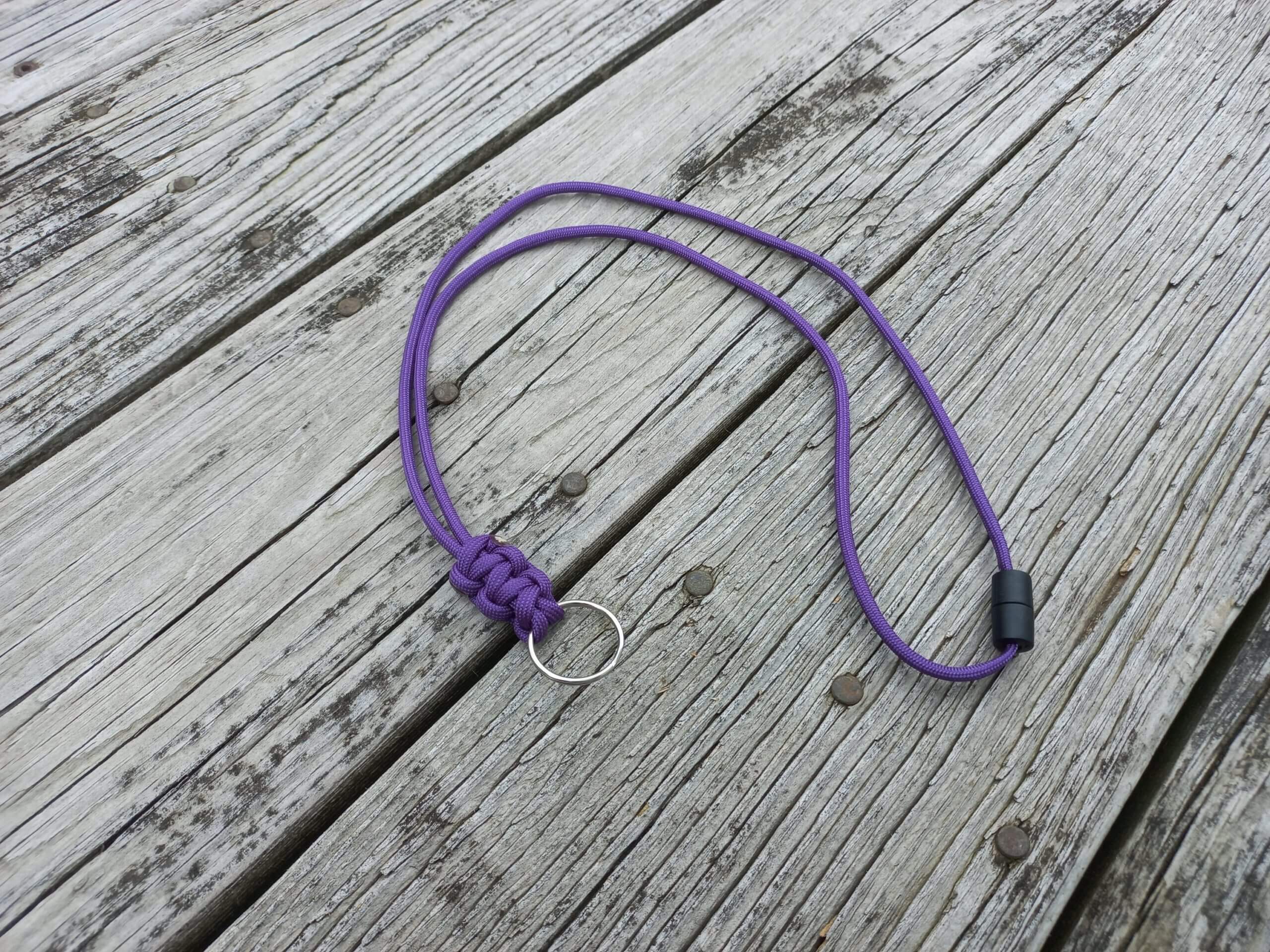 Paracord Neck Lanyard - Purple image
