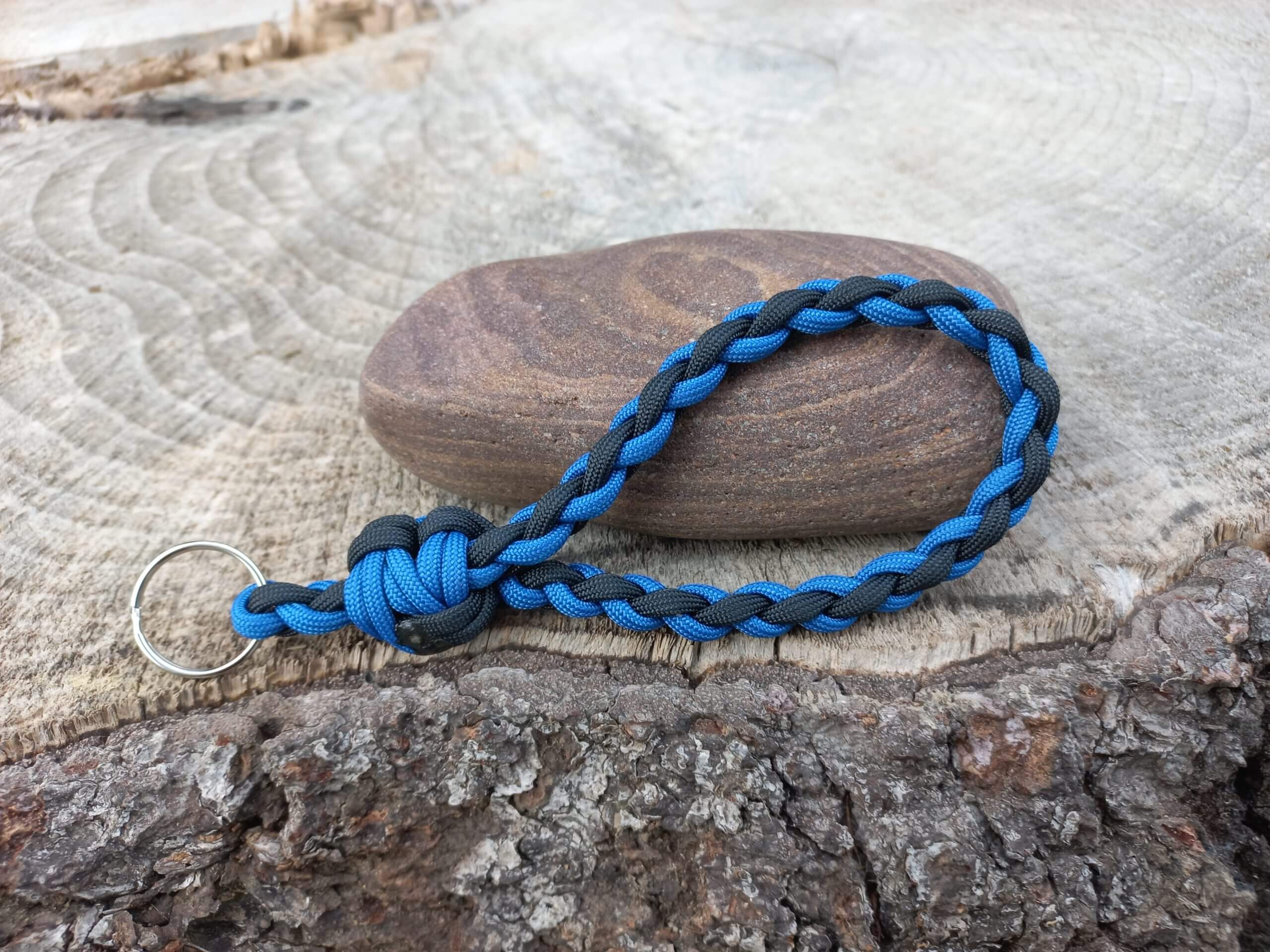 Paracord Wristlet Keychain - Blue image