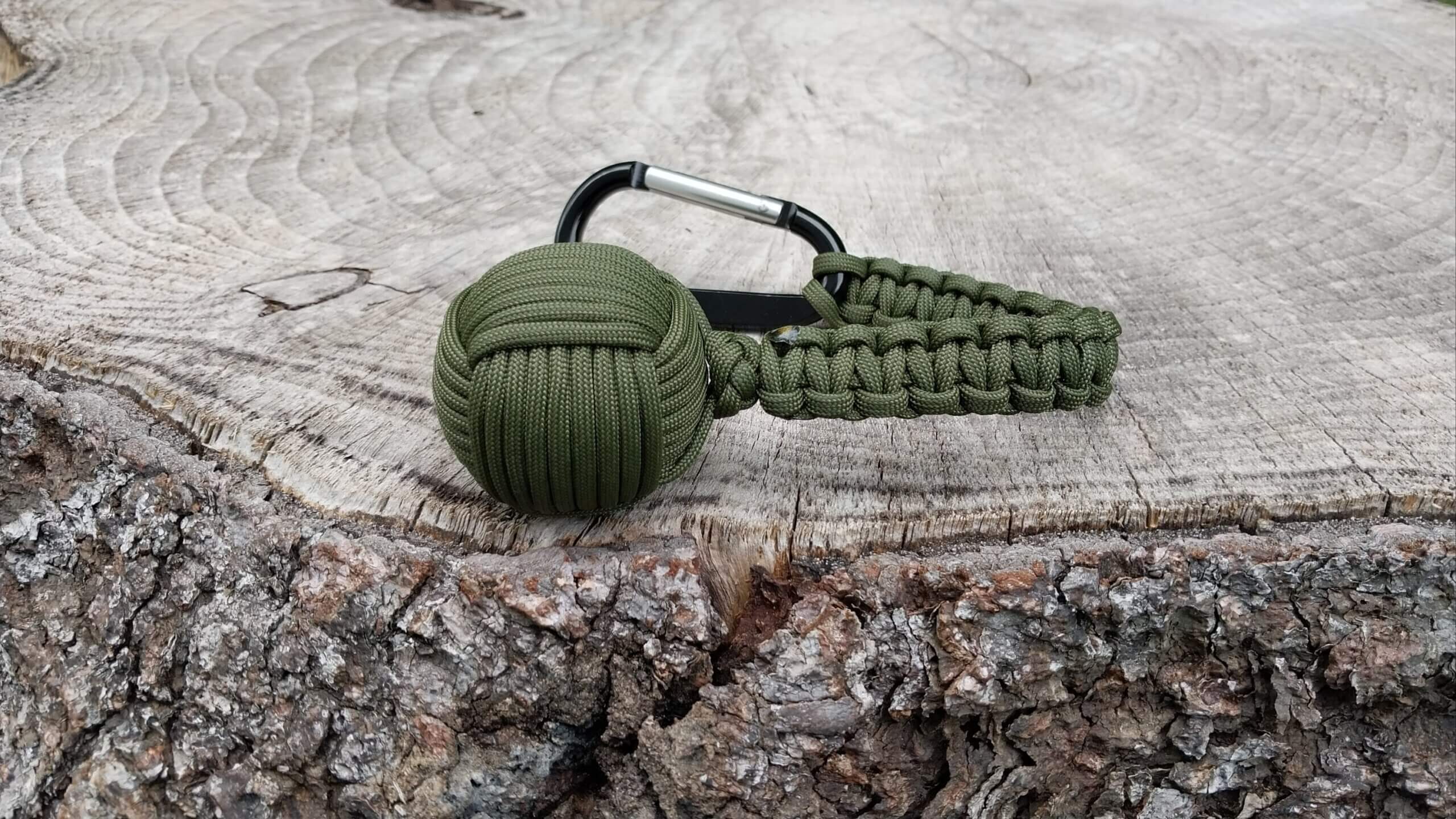 Paracord Golf Ball Monkey Fist - Olive image