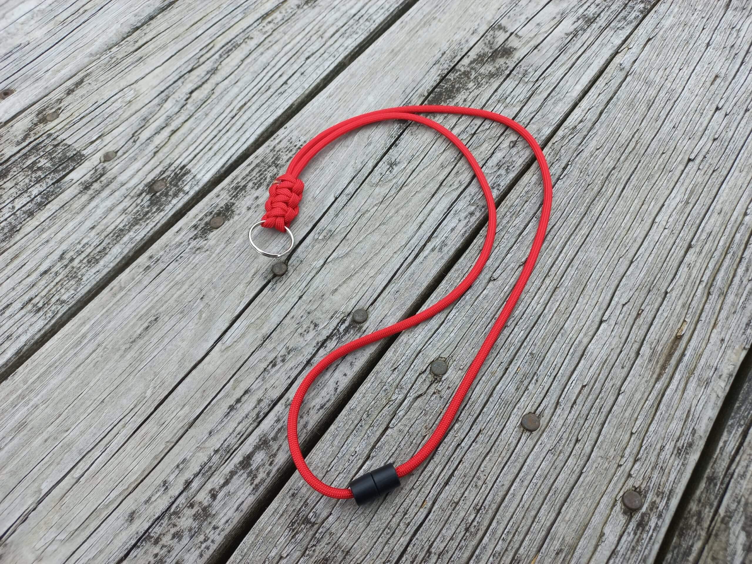 Paracord Neck Lanyard - Red image