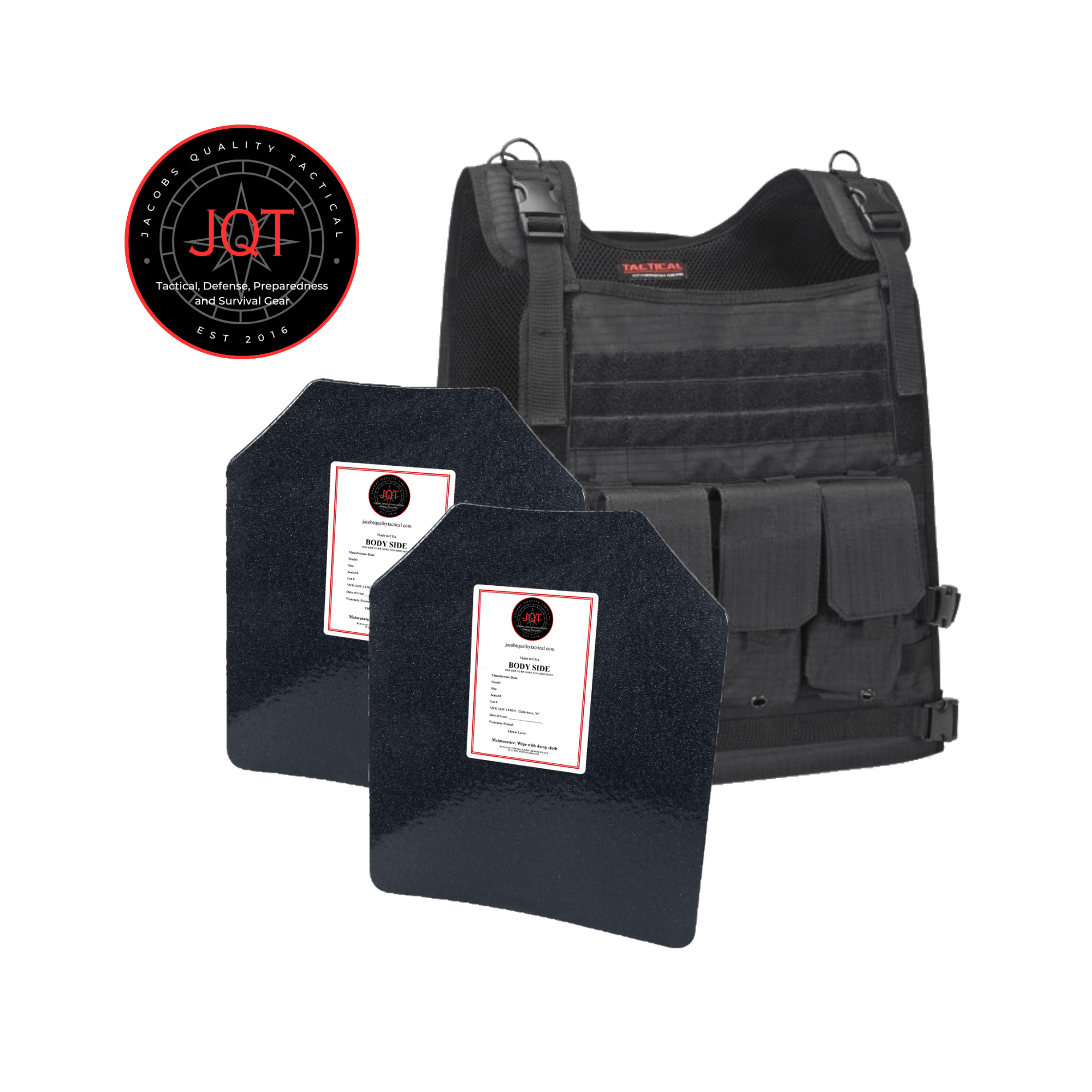 JQT Wildcat Level 3 AR500 Body Armor Bundle image 0