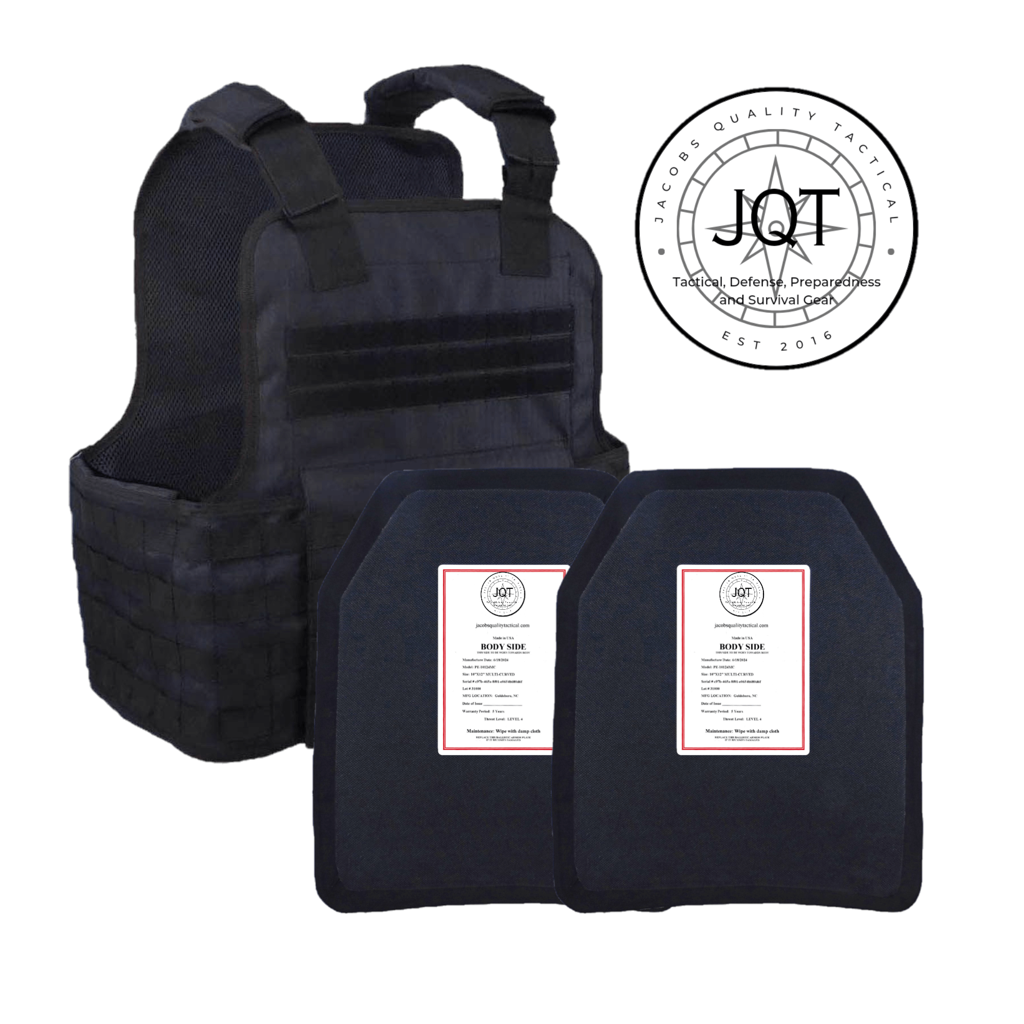 JQT Muircat Level 4 Body Armor Bundle - Black image 0
