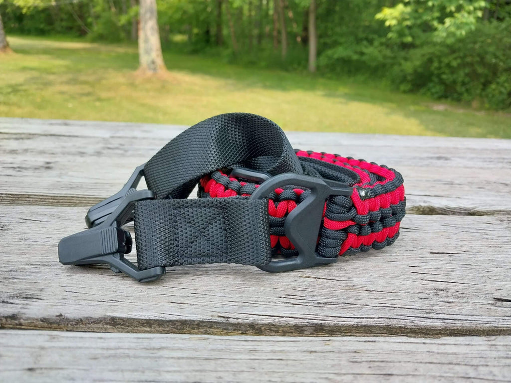 Clip on Paracord Sling One and Two Point - Red image