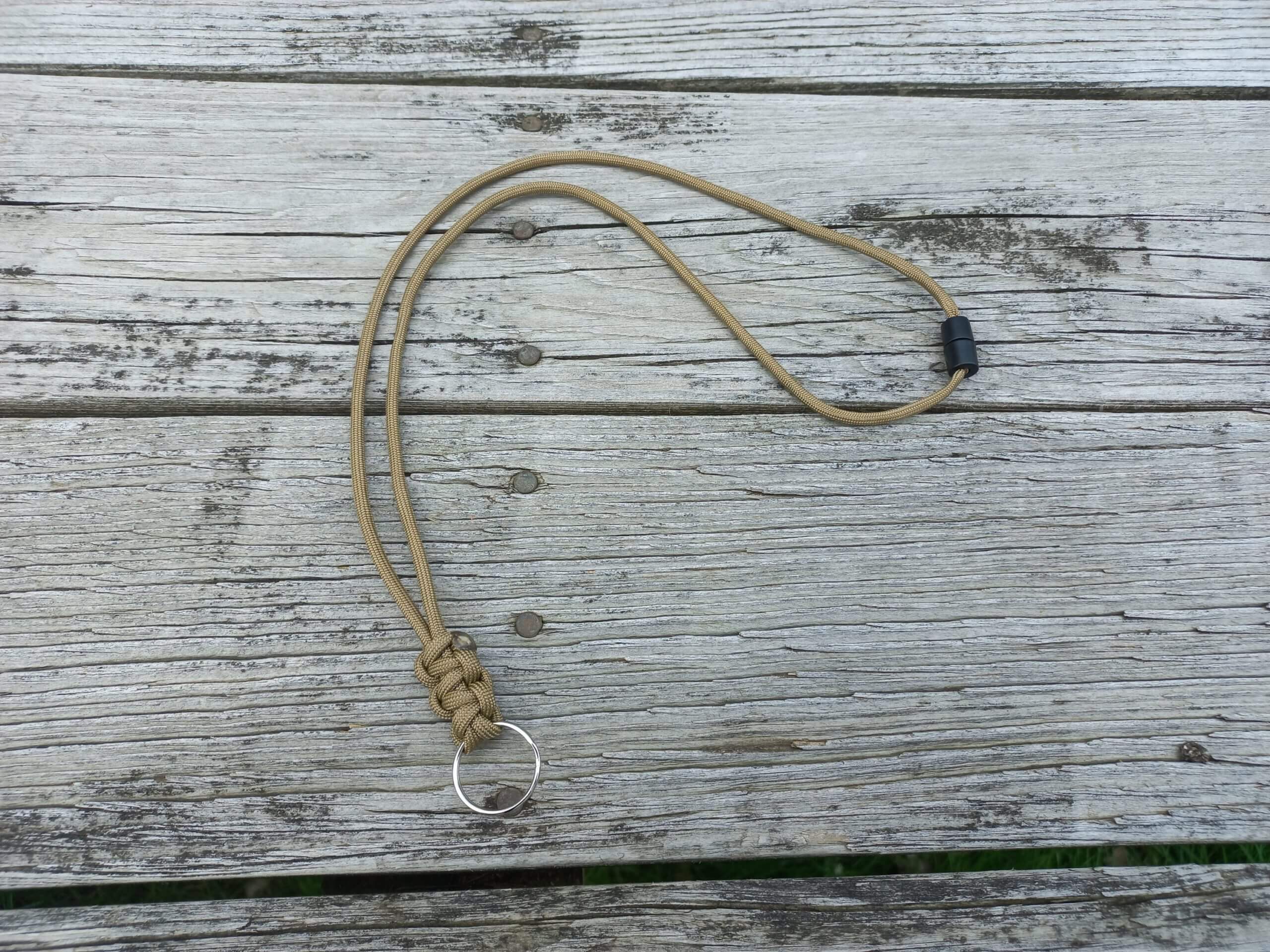 Paracord Neck Lanyard - Coyote Brown image
