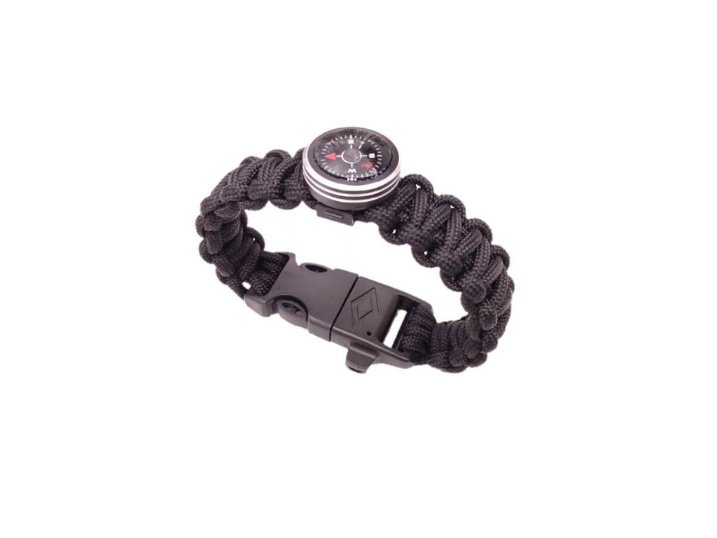 Paracord Survival Bracelet - Large, Black image