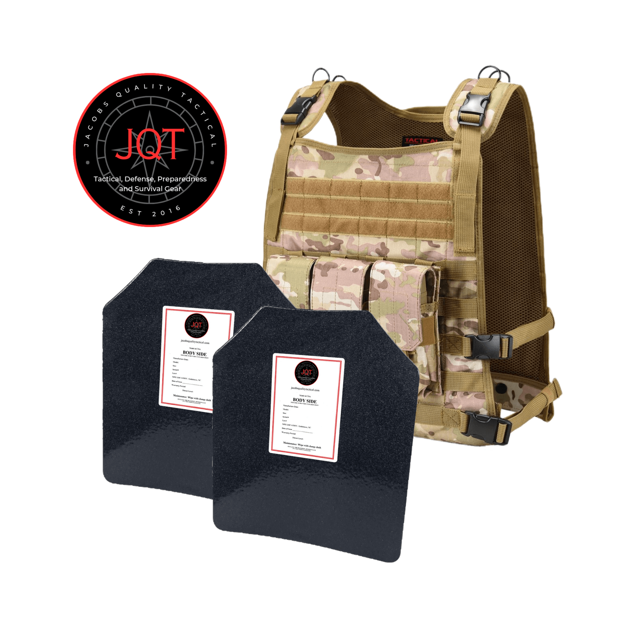 JQT Wildcat Level 3 AR500 Body Armor Bundle image 2