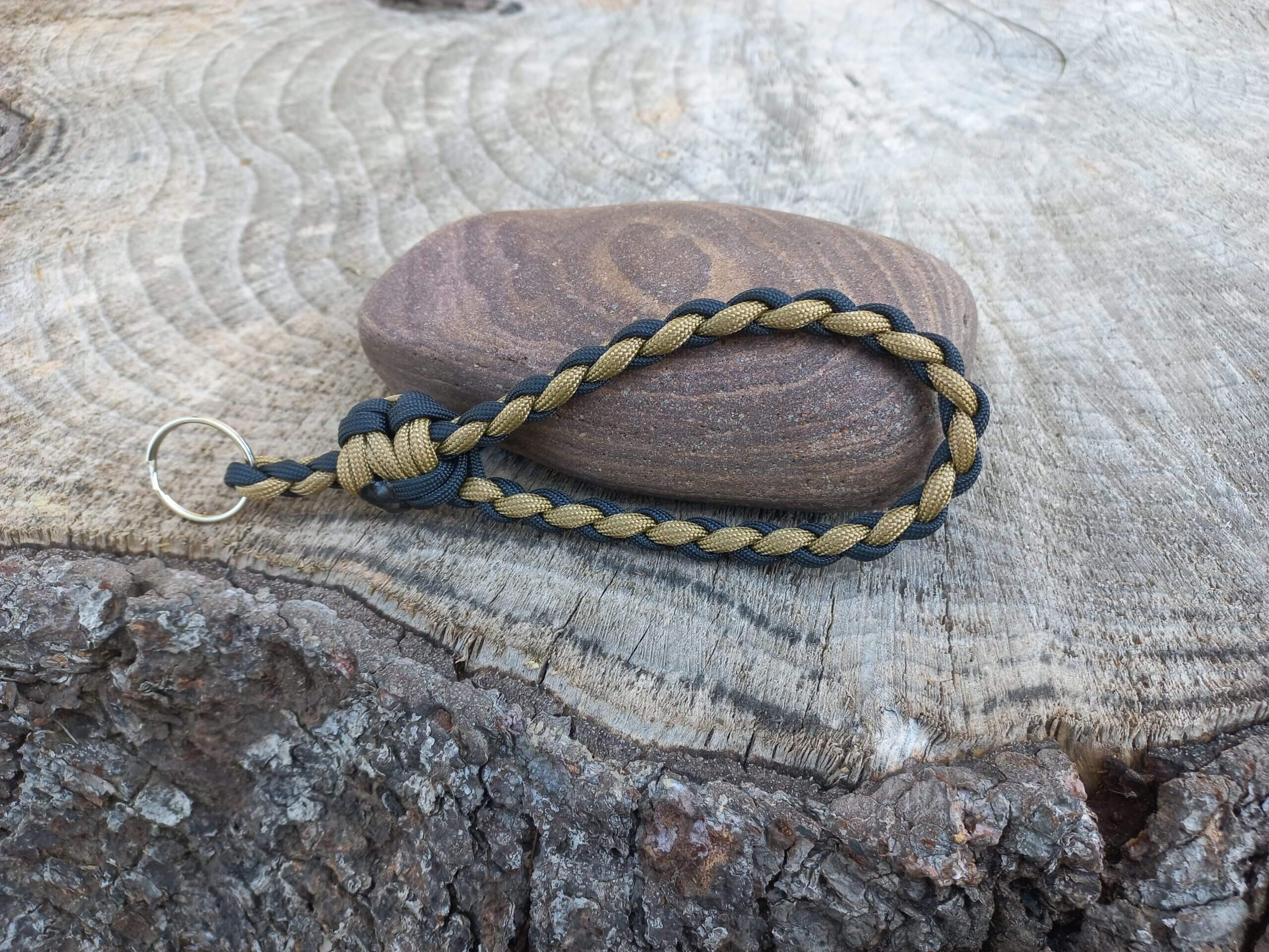 Paracord Wristlet Keychain - Coyote Brown image