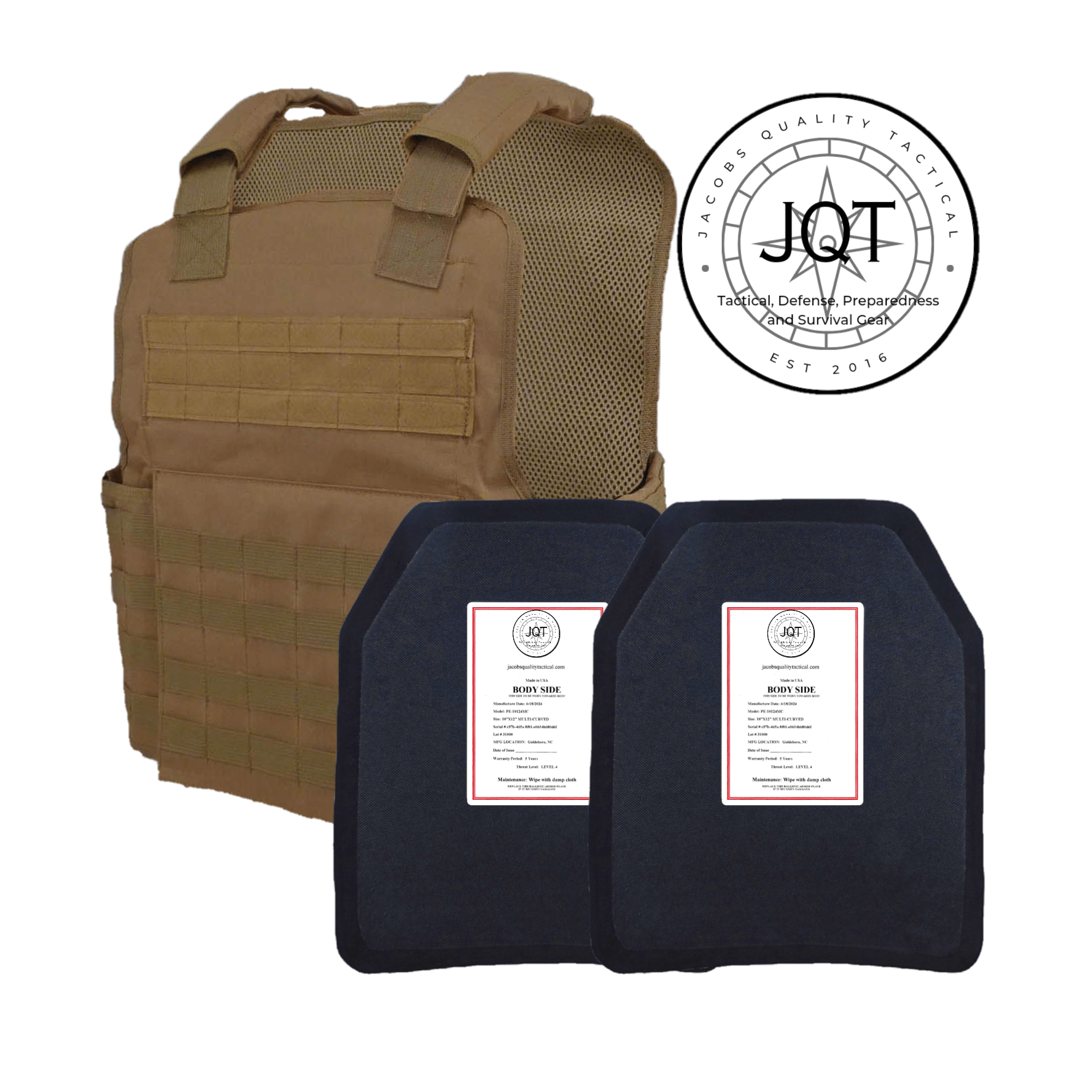 JQT Muircat Level 4 Body Armor Bundle - Brown image 0