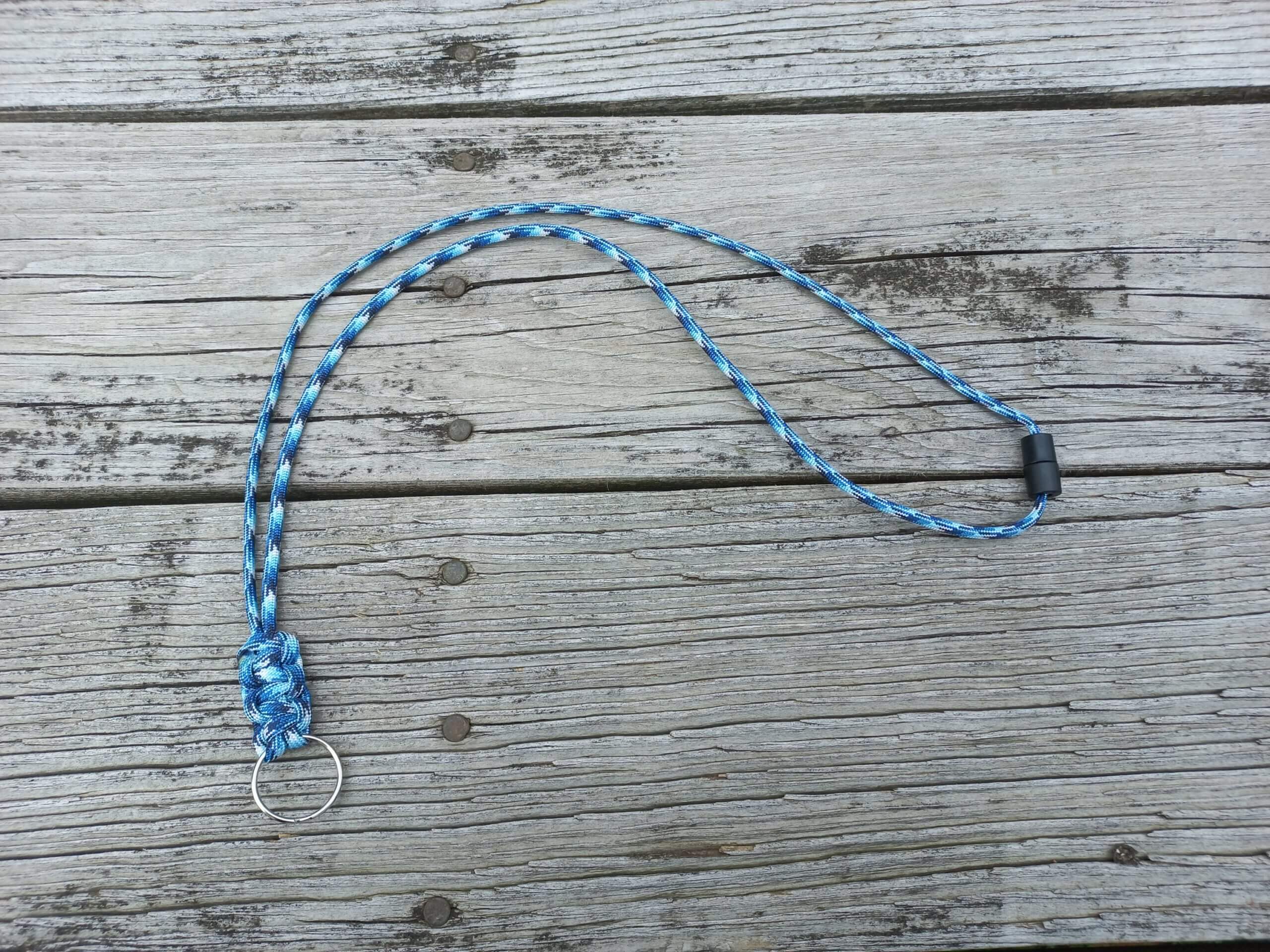 Paracord Neck Lanyard - Blue Snake image