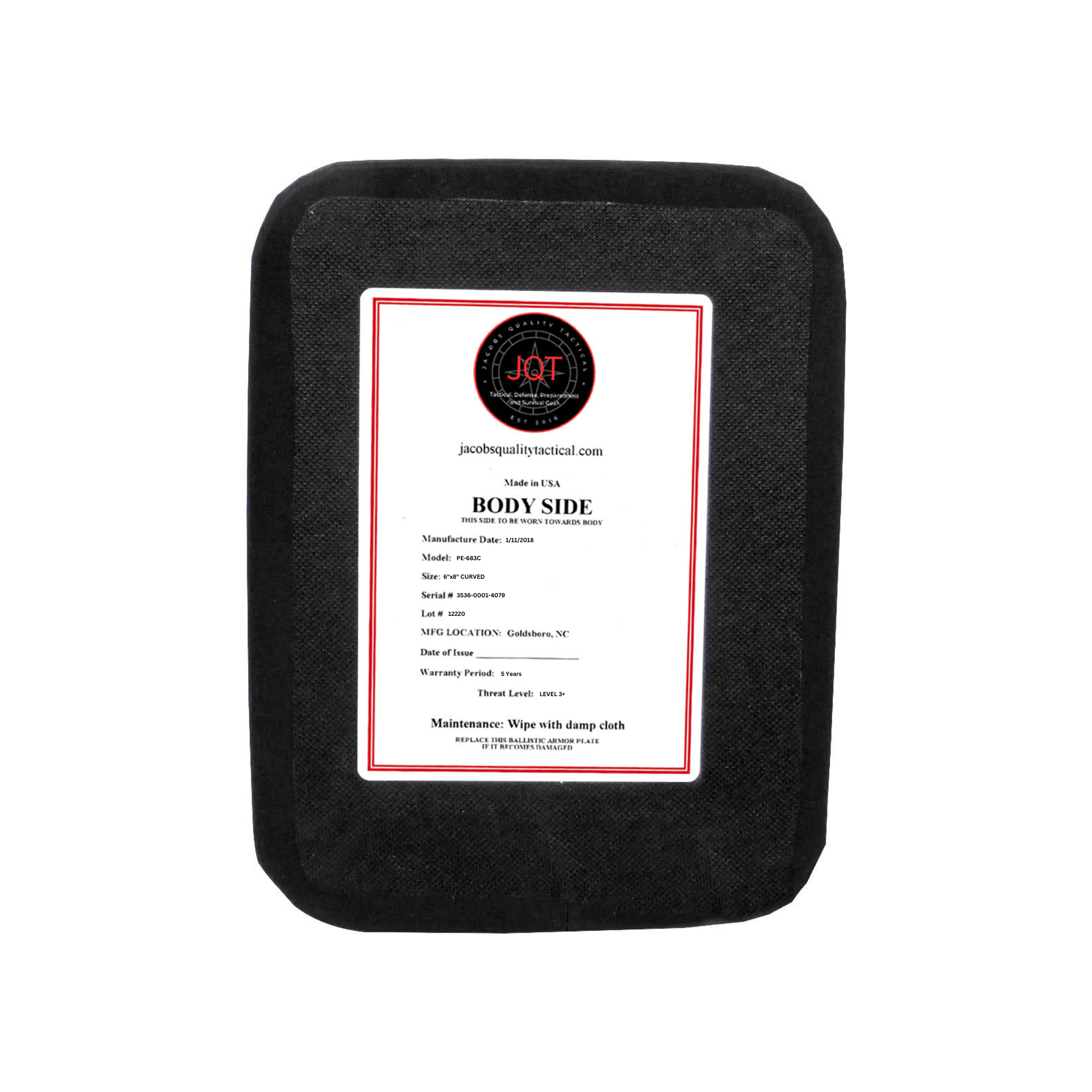 JQT Wildcat Level 3+ Polyethene Body Armor Bundle image 5