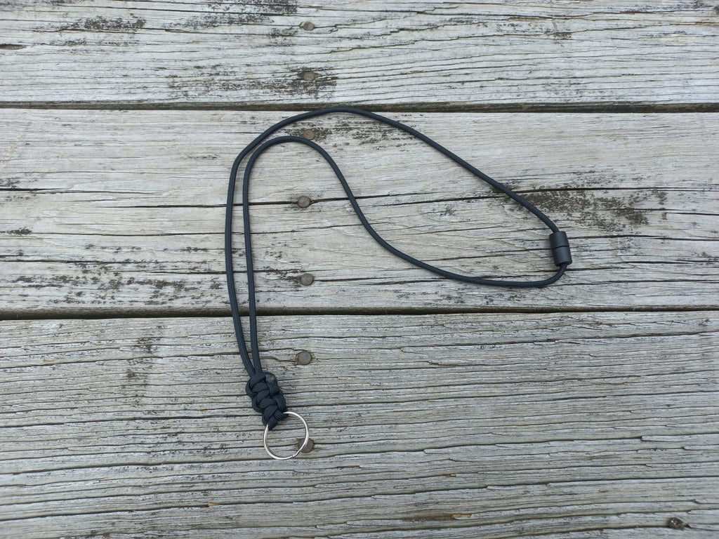 Paracord Neck Lanyard - Black image