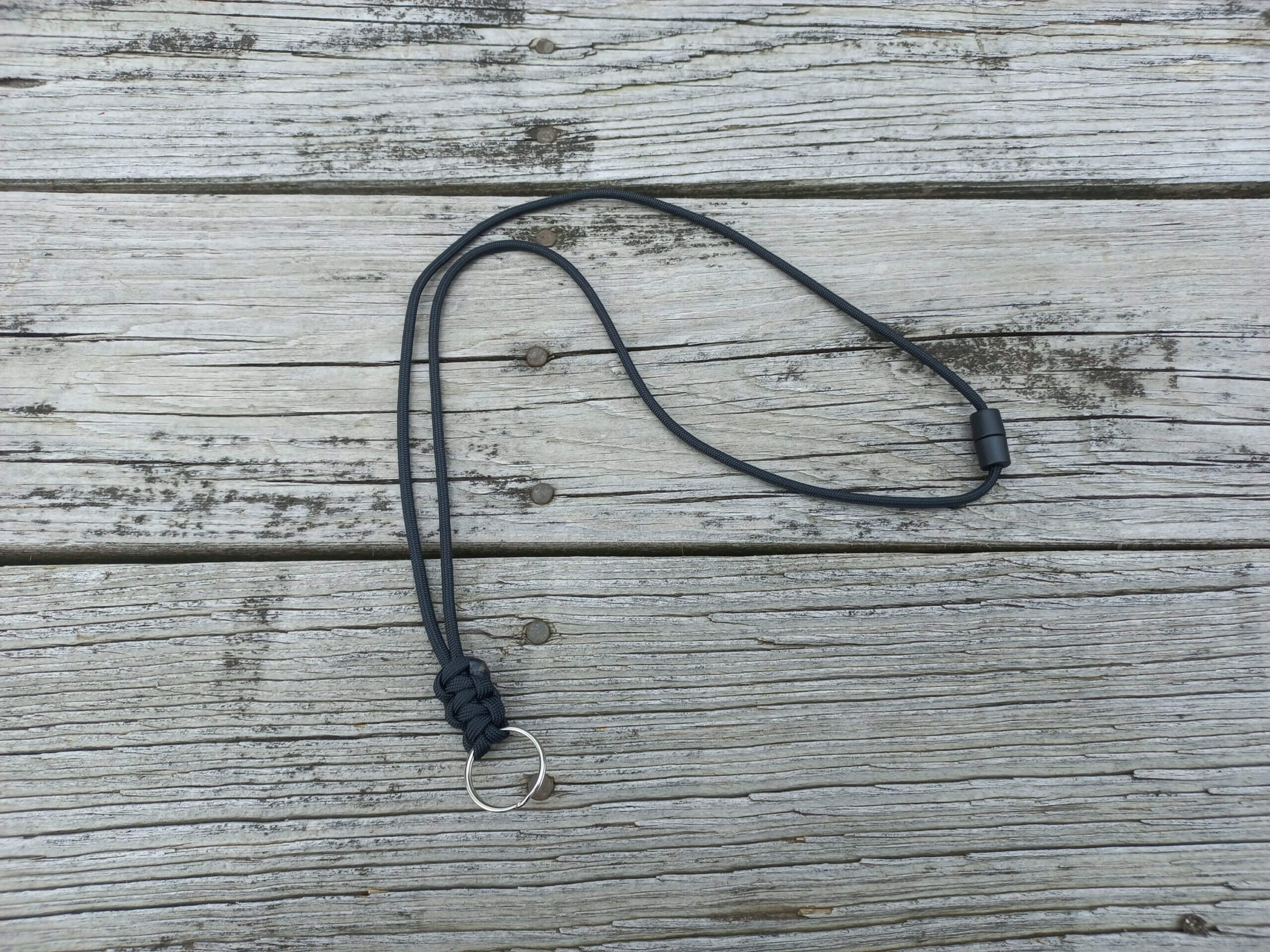 Paracord Neck Lanyard - Black image