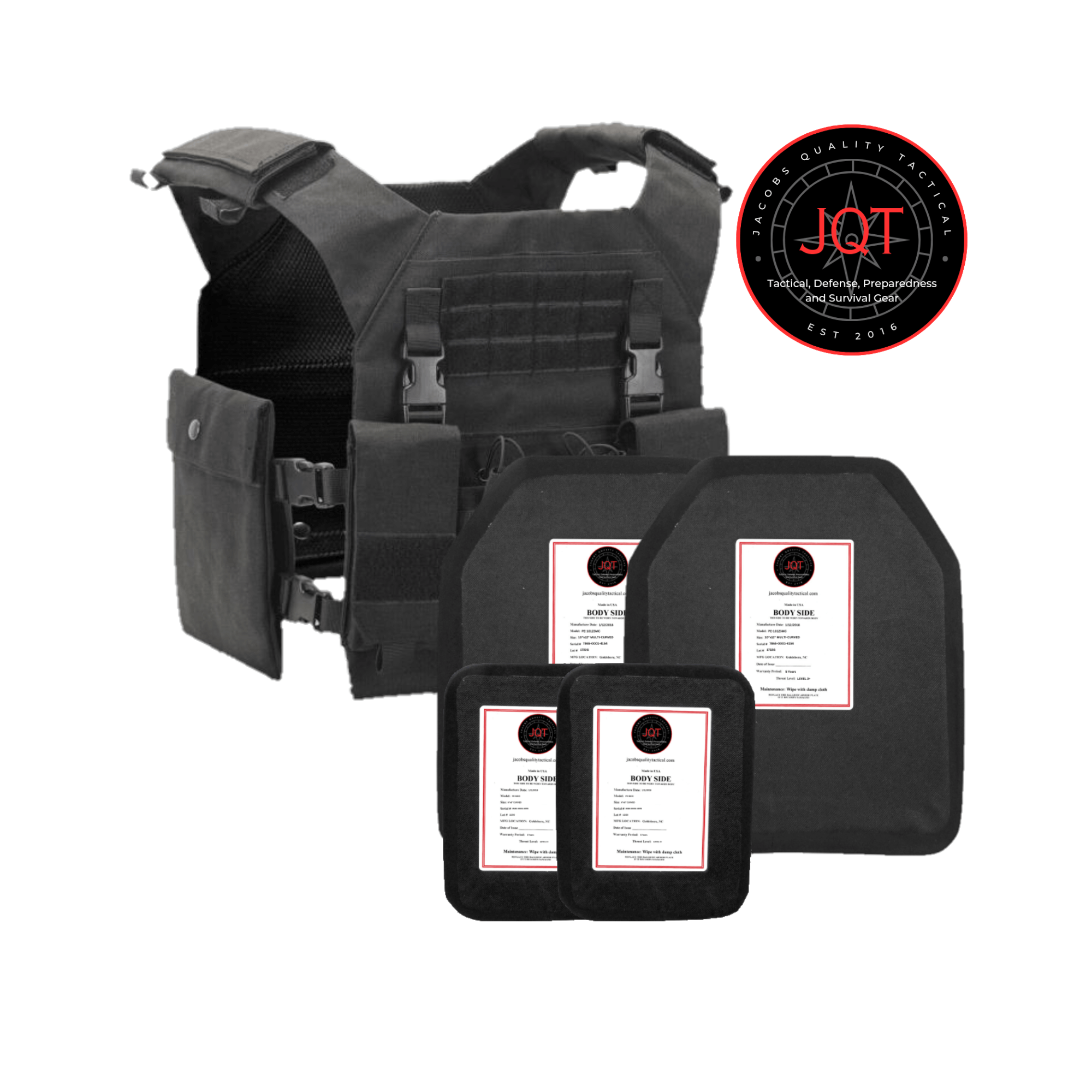 JQT Procat Level 3+ Polyethene Body Armor Bundle image 0