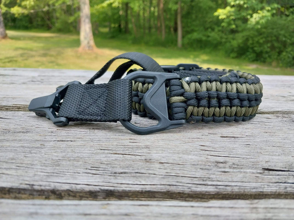 Clip on Paracord Sling One and Two Point - Olive Green image
