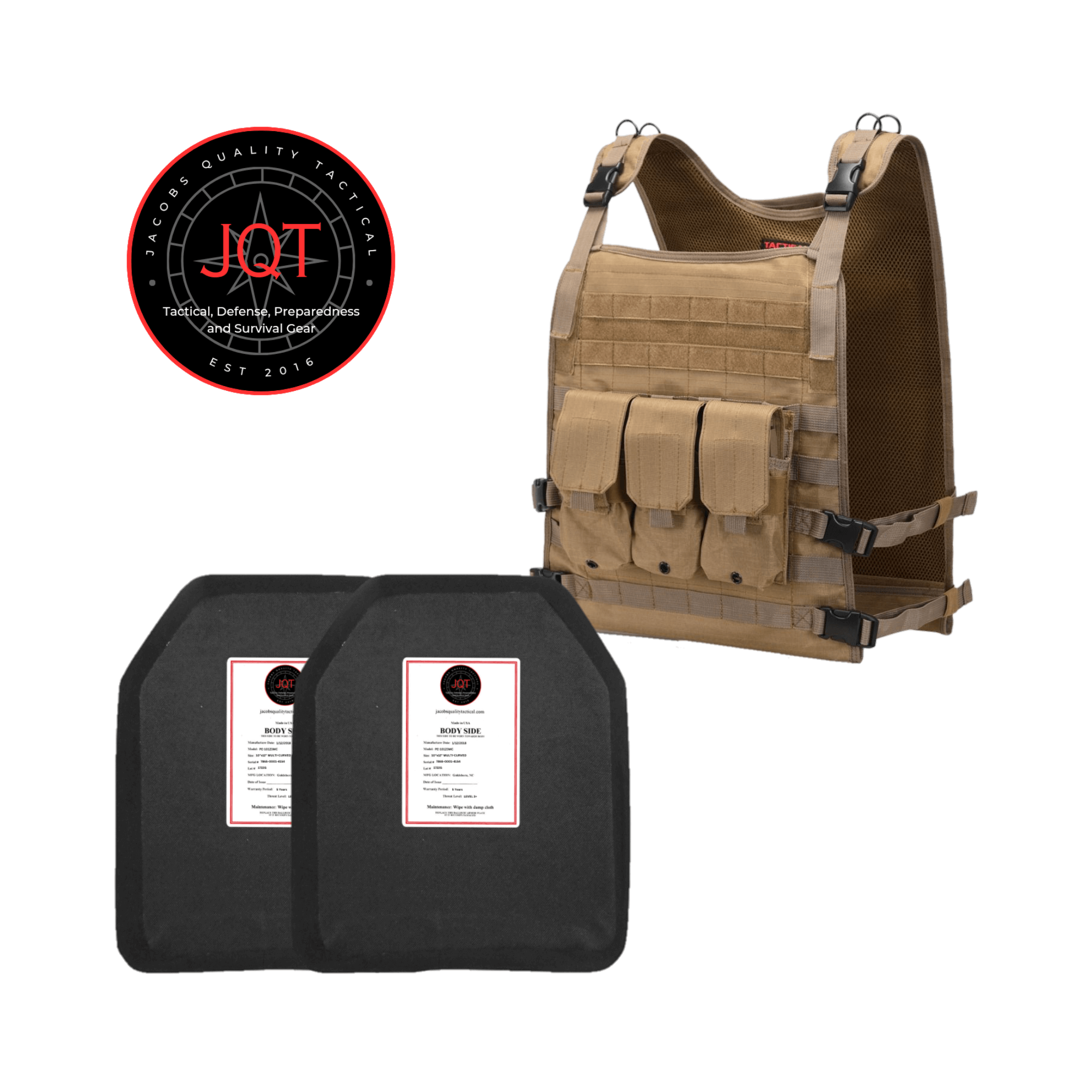 JQT Wildcat Level 3+ Polyethene Body Armor Bundle image