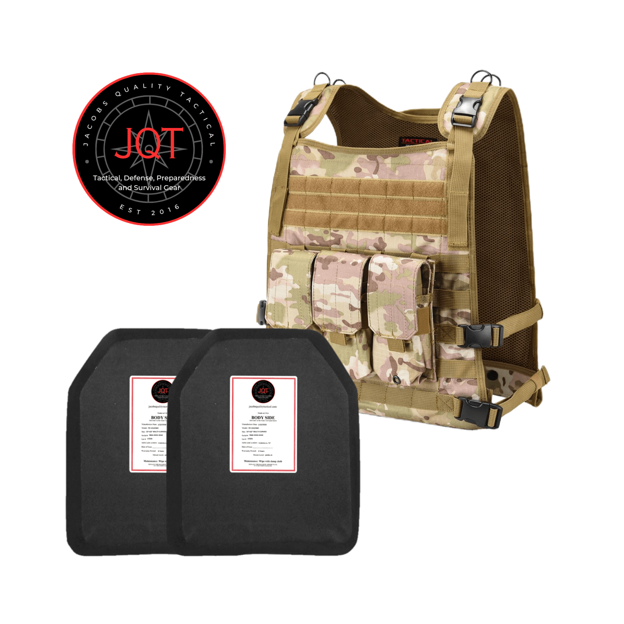 JQT Wildcat Level 3+ Polyethene Body Armor Bundle image 2