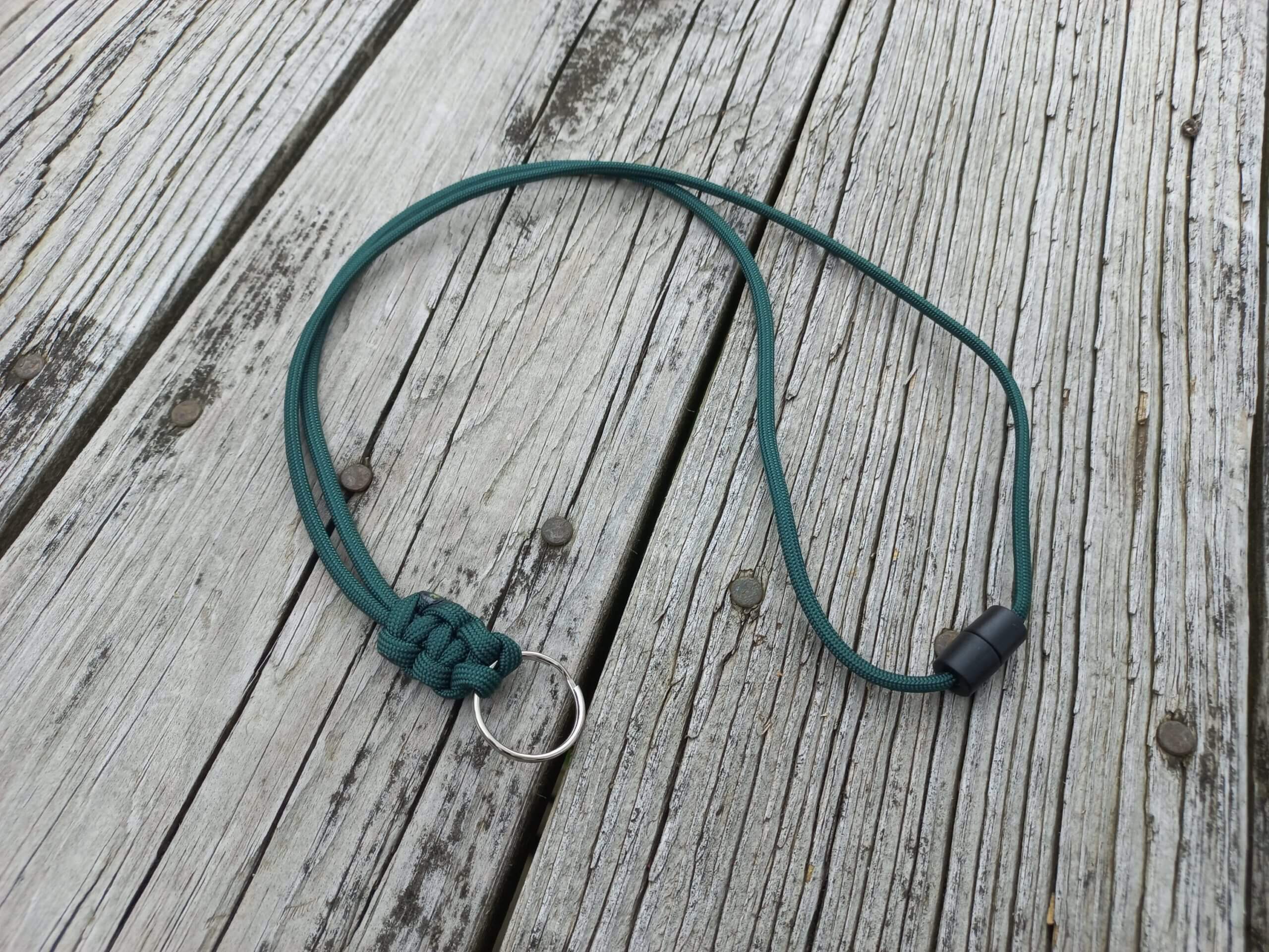 Paracord Neck Lanyard - Hunter Green image