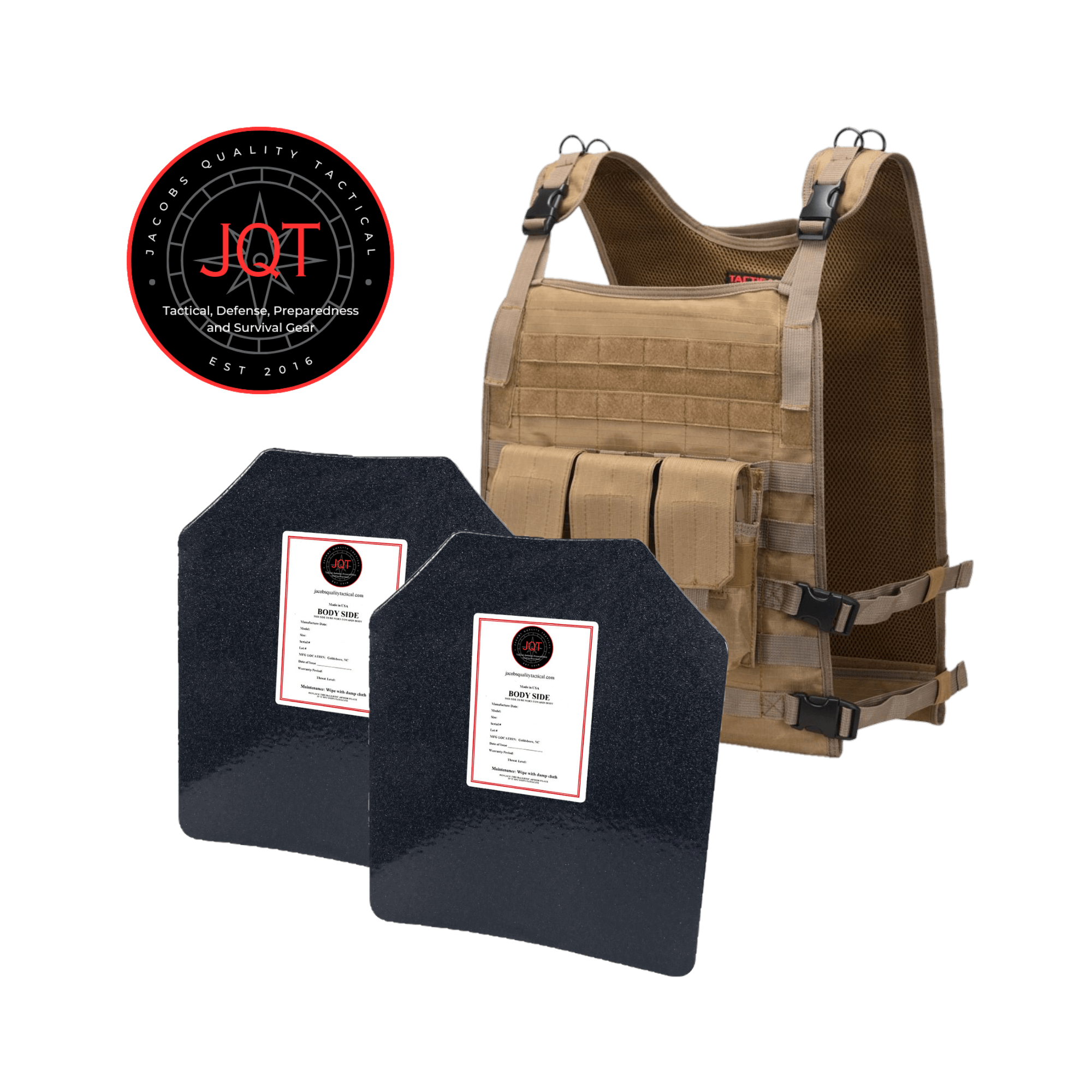 JQT Wildcat Level 3 AR500 Body Armor Bundle image 1