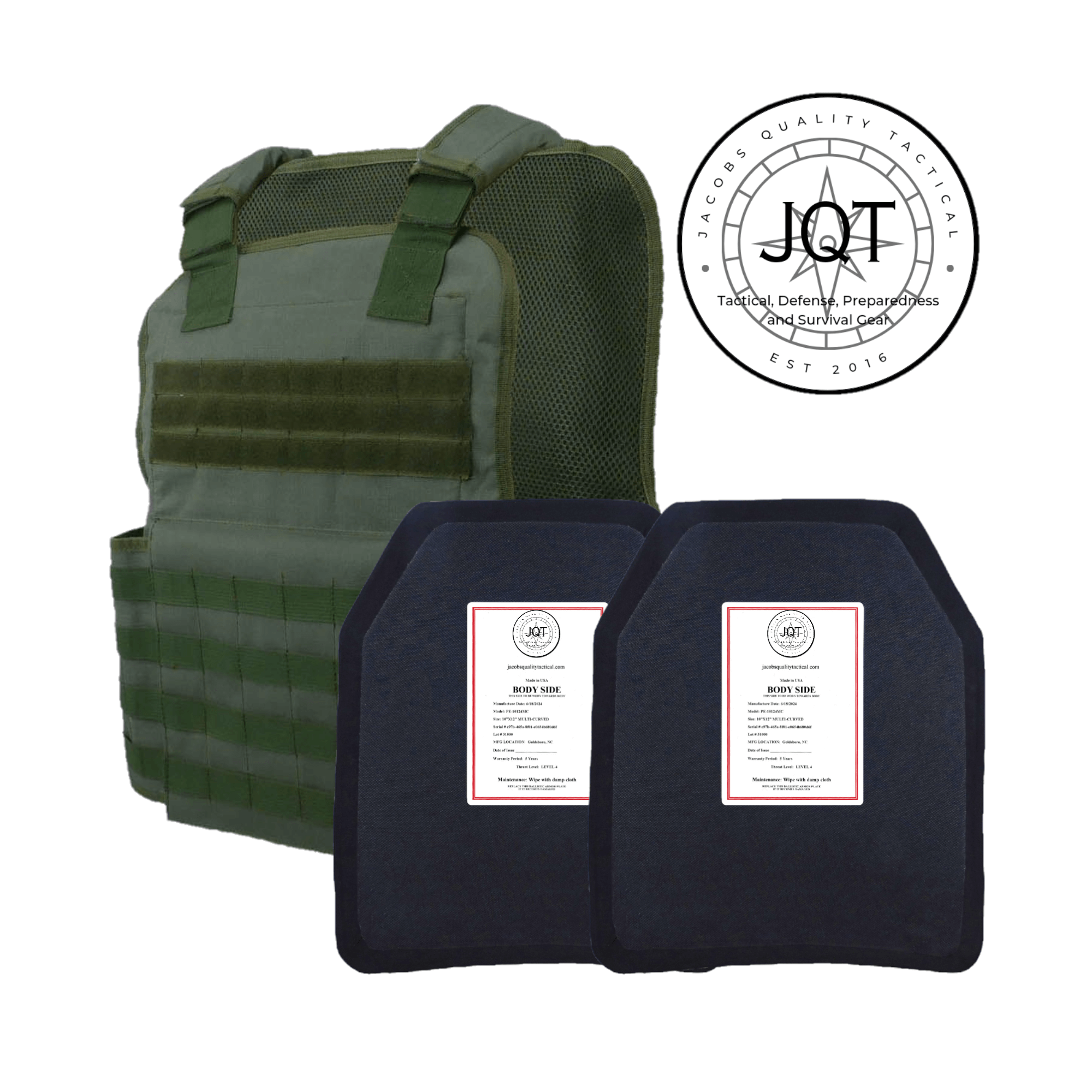 JQT Muircat Level 4 Body Armor Bundle - Green image 0