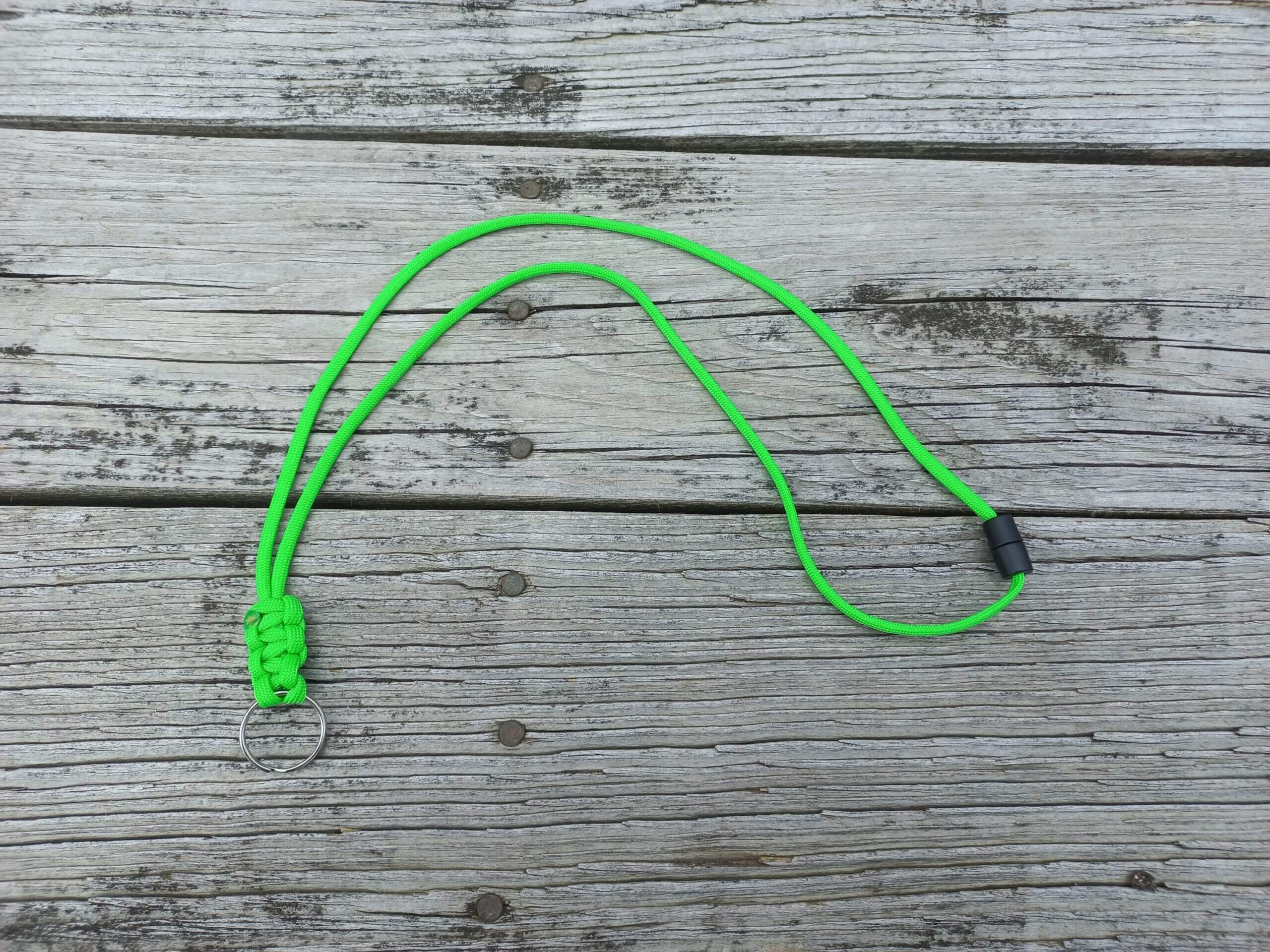 Paracord Neck Lanyard - Neon Green image